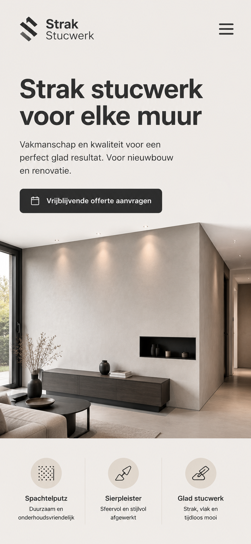 Screenshot voorbeeld stukadoor